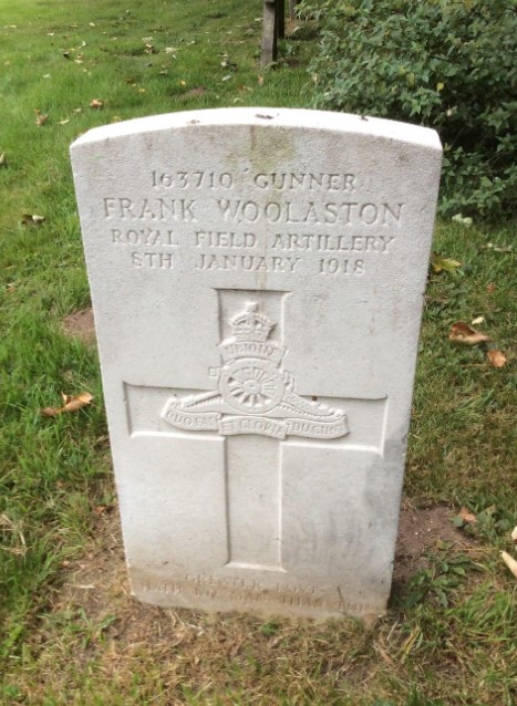 Grave for F Woolaston