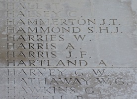 A Hartland Thiepval inscription