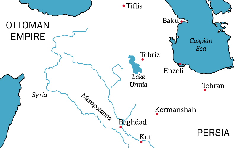 persia map 1918 full
