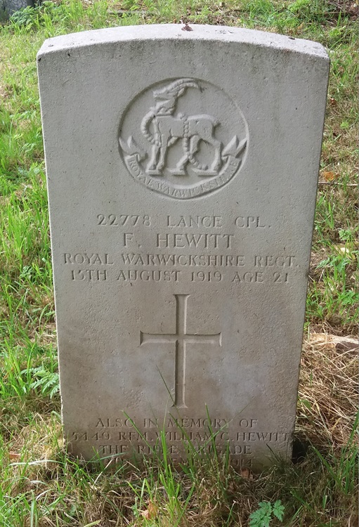 grave for f hewitt