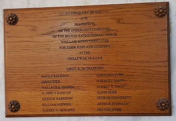 WW1 Memorial Plaque250