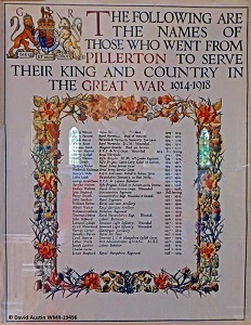 roll of honour David Austin WMR 19496 300