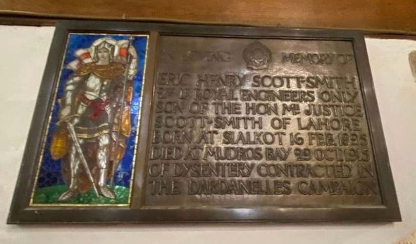 eric scott smith church plaque